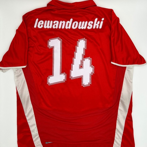 Lewandowski #14 Debut Poland 2008/2009 Away ORIGINAL Puma Soccer Jersey (XL)